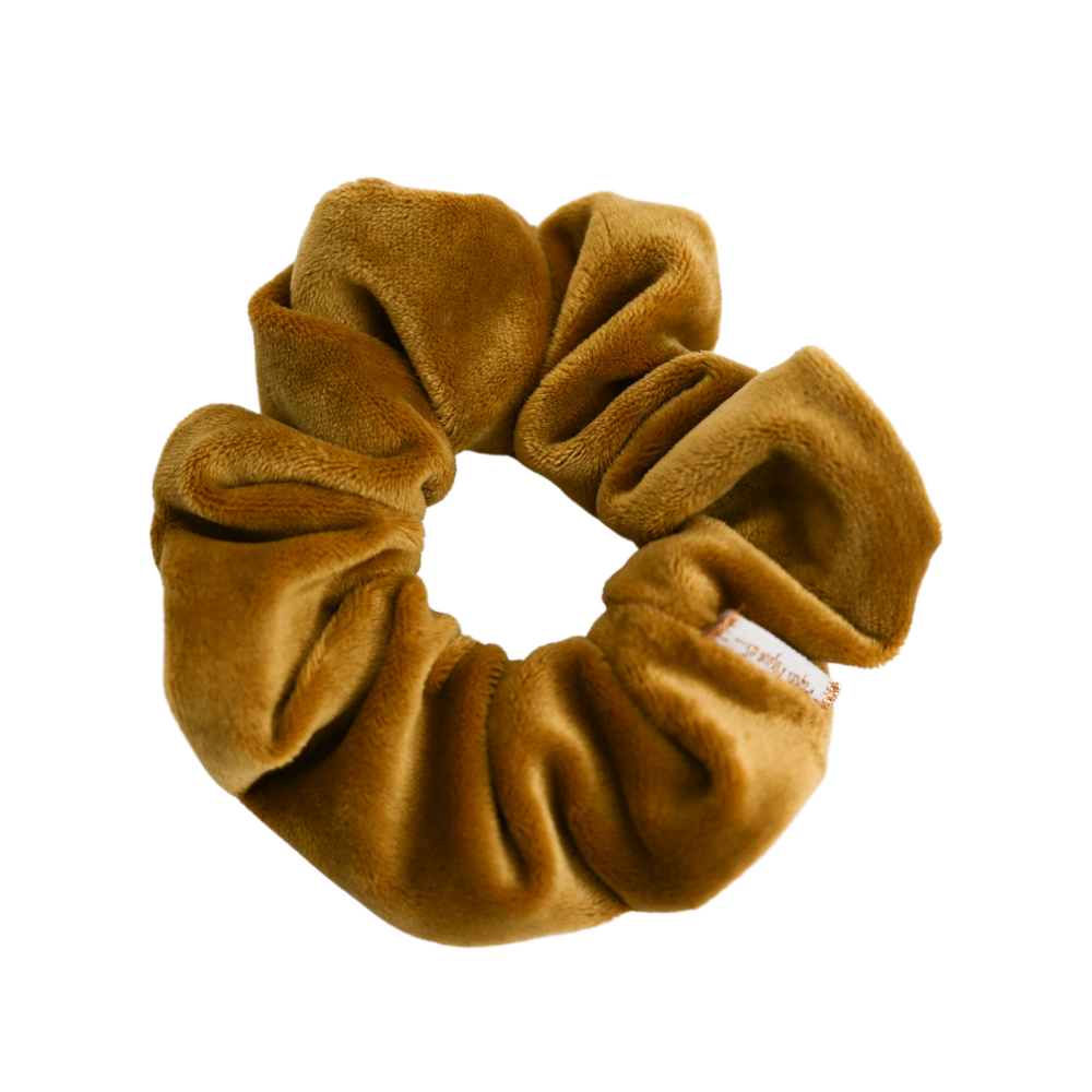 Petit Chouchou Velours Jaune Or