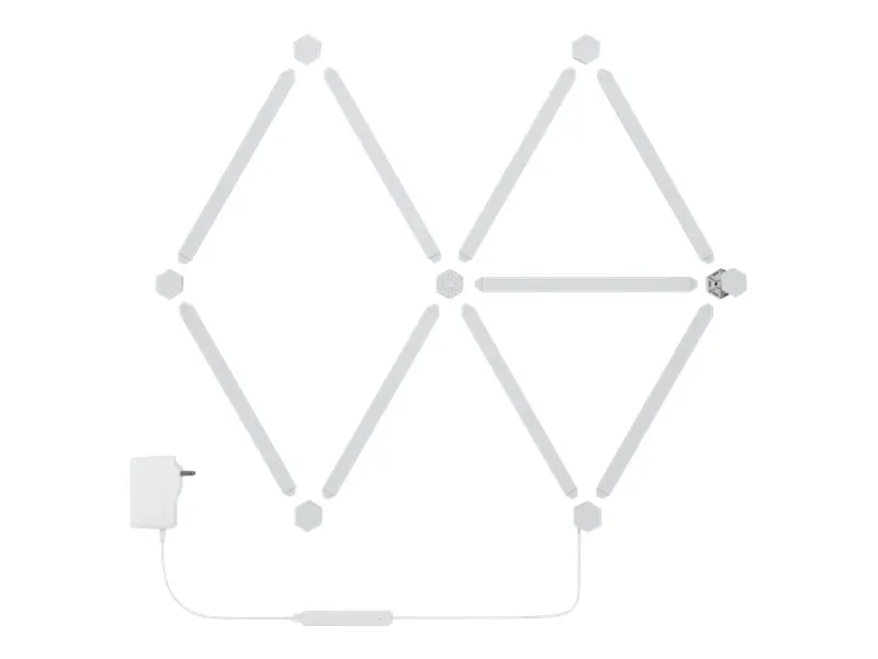 Nanoleaf Lines Starter Kit - Trådløst belysningssæt - LED x 9 - 2 W - klasse G - RGBW-lys - 1200-6500 K