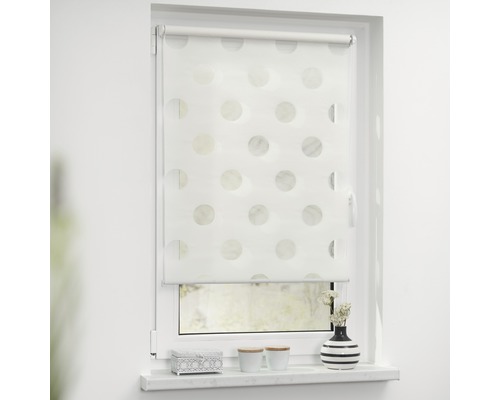 Lichtblick dubbel rolgordijn, rond, zonder boren, 45x150 cm, wit, inclusief klembeugels