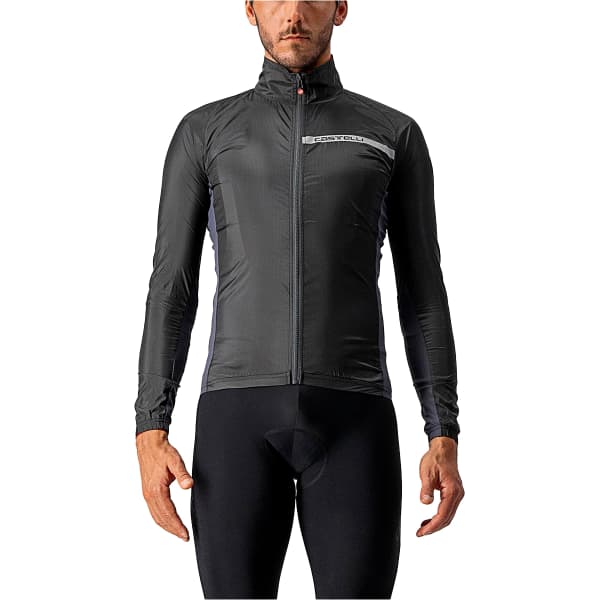 Veste vélo CASTELLI SQUADRA STRETCH NOIR/GRIS FONCE