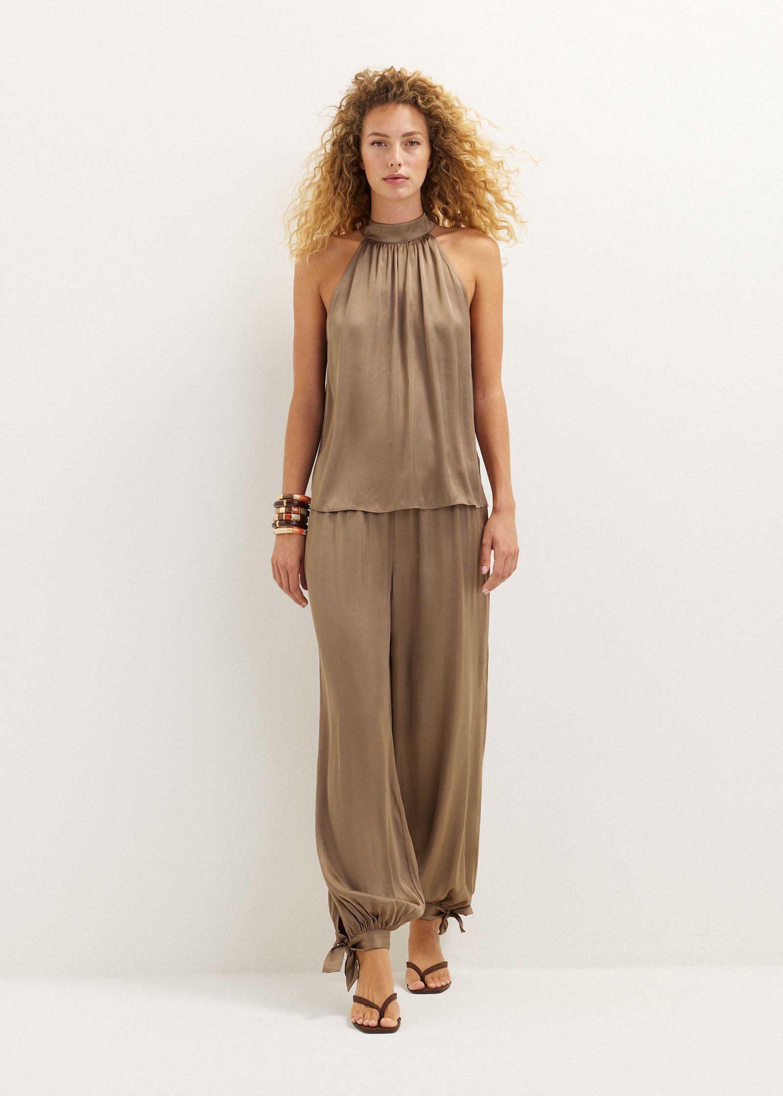 Ballonbroek met satijn look