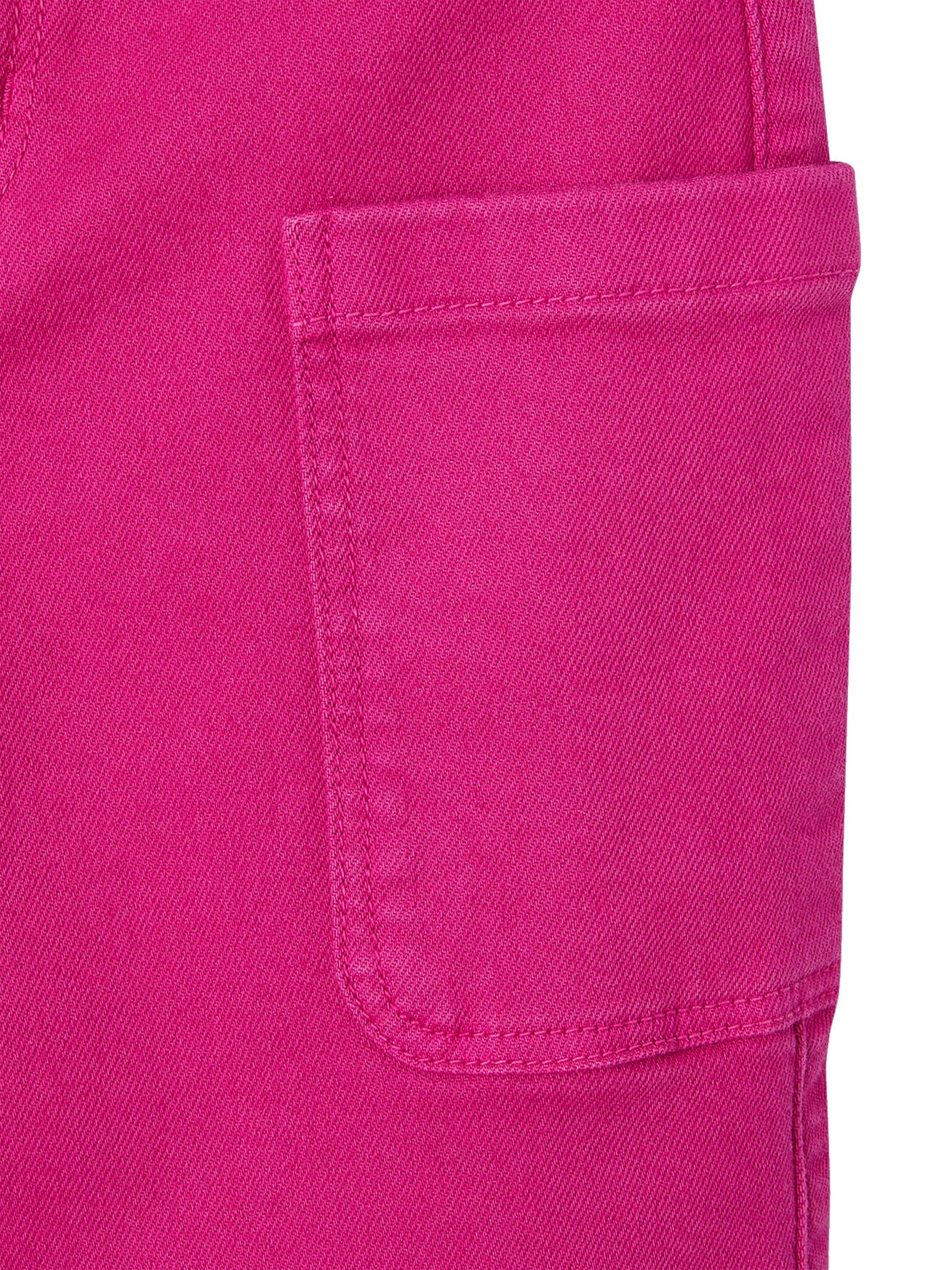 Vertbaudet Weite Mädchen Cargohose aus Stretch fuchsia