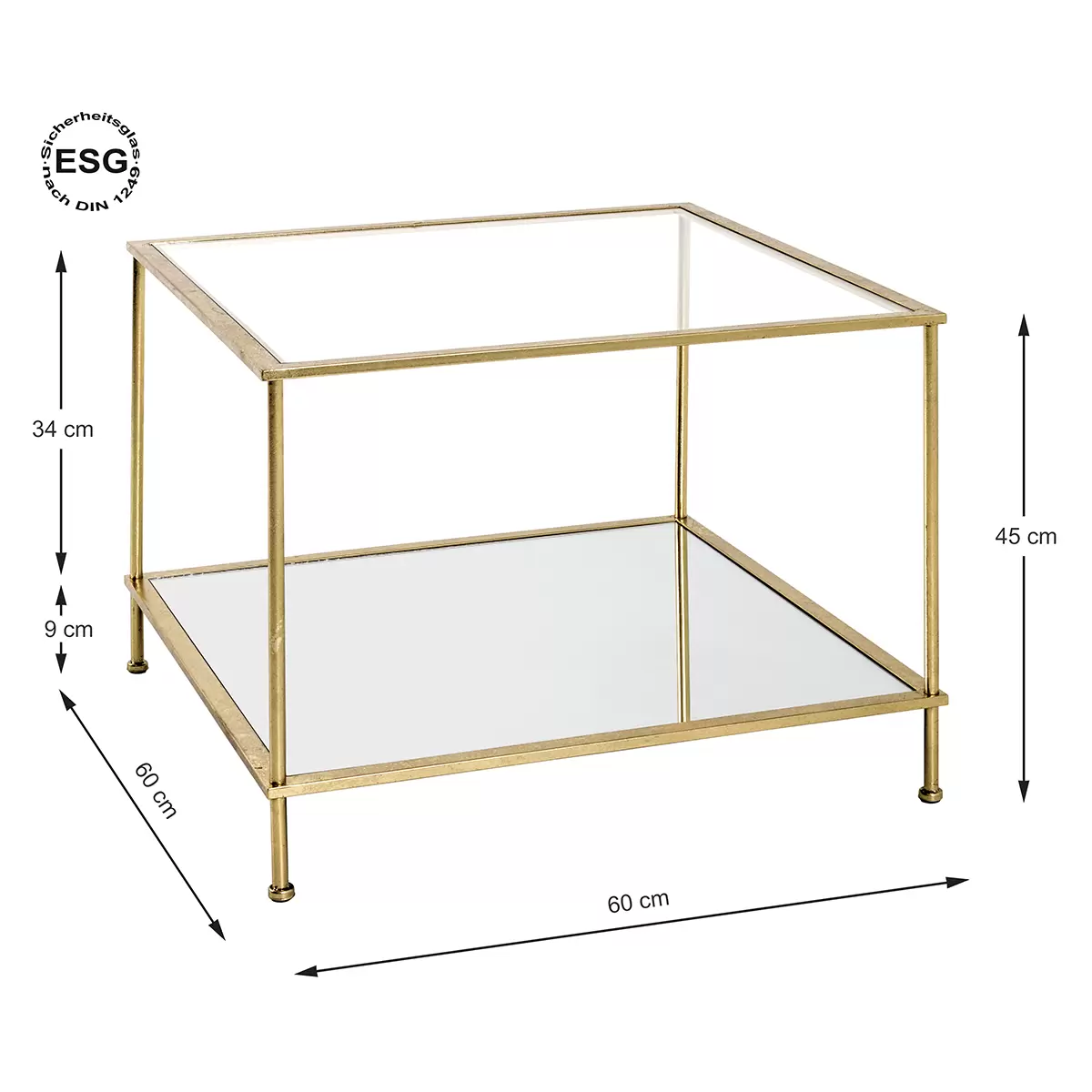 Beistelltisch Faro 4 Gold
