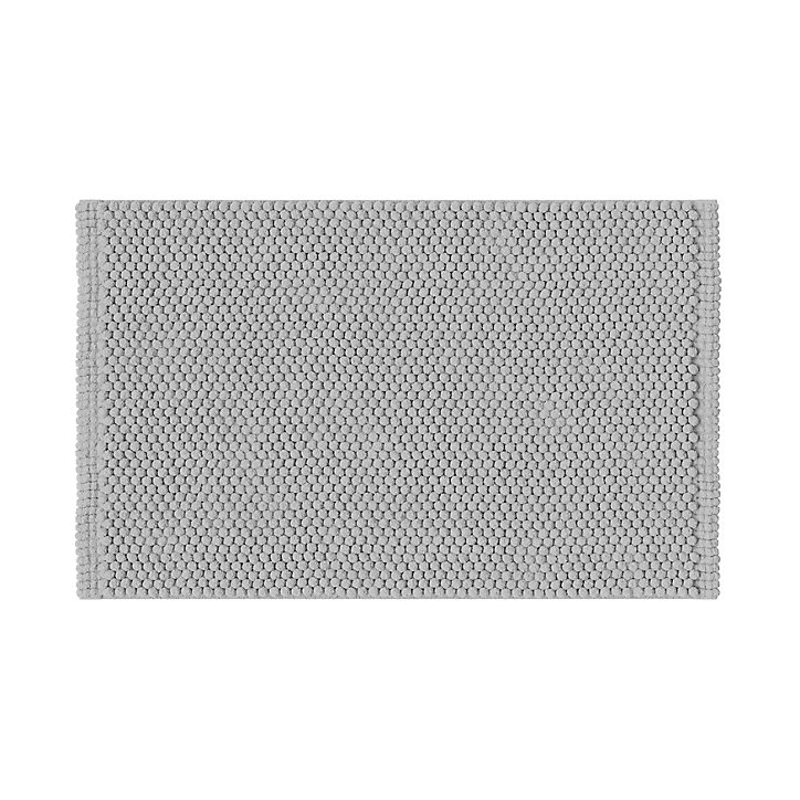 Tapis de bain rectangulaire GoodHome Elland coloris gris nuage en coton et polyester L.80 x l.50 cm