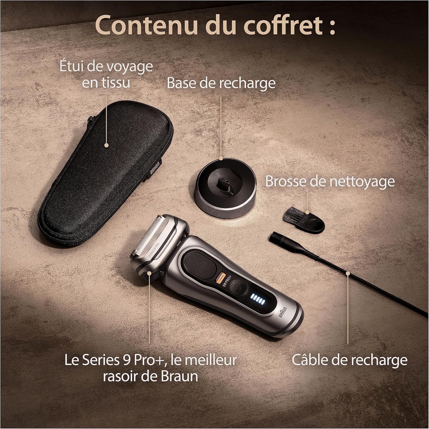 Braun Series 9 PRO+ 9517s, rasoir électrique pour homme, argent