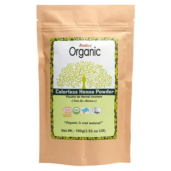 Radico Poudre Indienne Bio Henné Incolore 100g