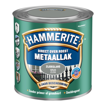 Hammerite Direct over Roest metaallak zijdeglans grijs 250 ml