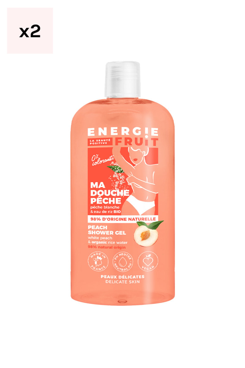 Gels douche - Pêche blanche & eau de riz - Corps - 2 x 200 ml