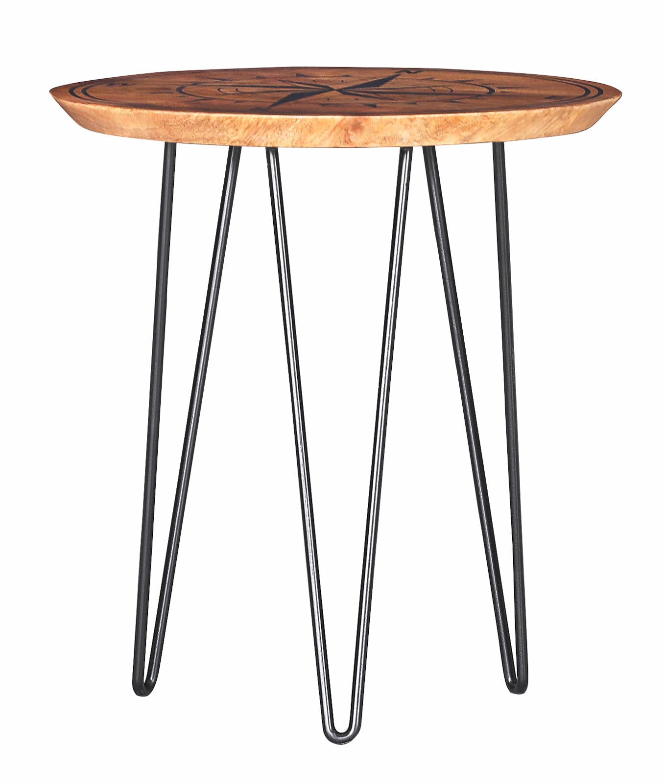 Beistelltisch Yankee 46x48x46 cm Braun/Schwarz
