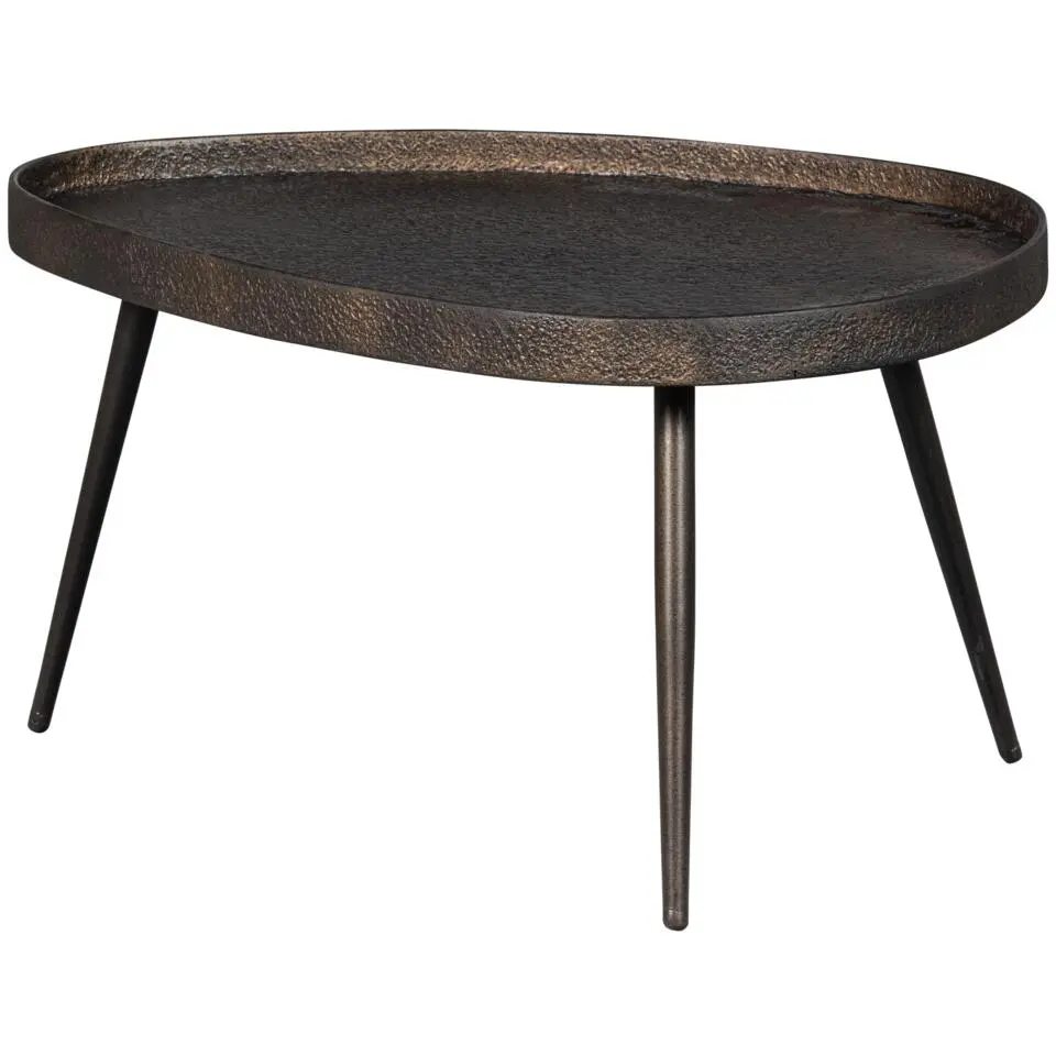 WOOOD Crude Bijzettafels - Zink - Antique Bronze - 39x71x52