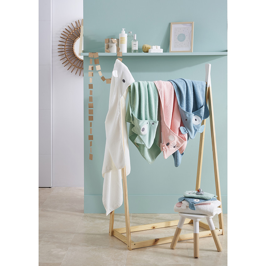 Cape de bain et gant de toilette Dinosaure