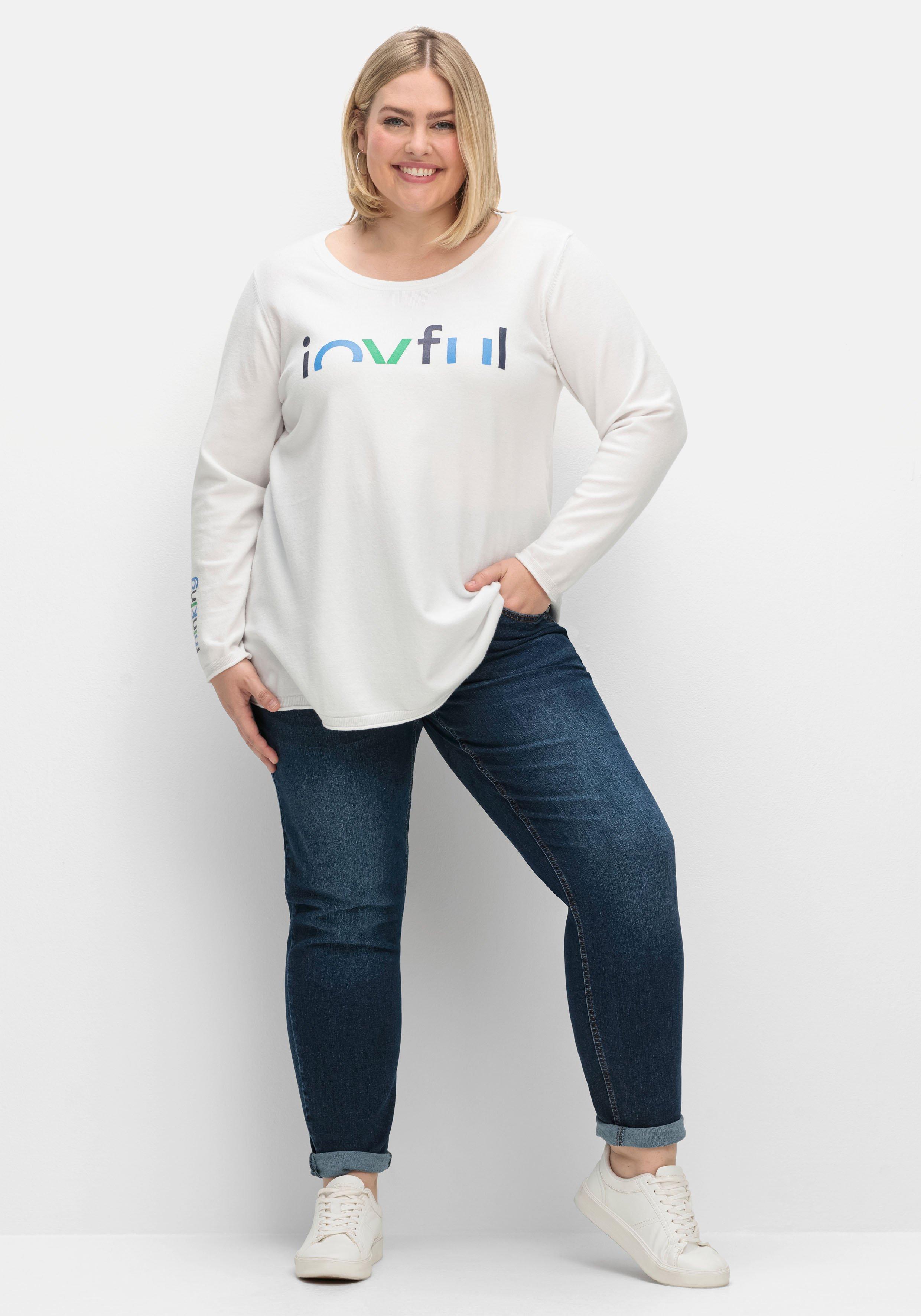 Pullover mit Wordingprint, in A-Linie
