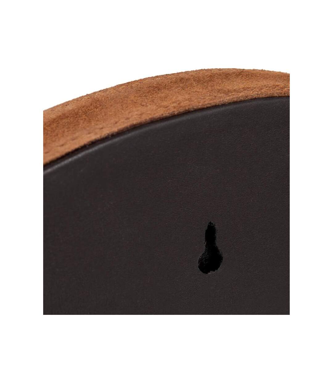Paris Prix - Miroir Mural Design En Cuir tortu 60cm Cognac