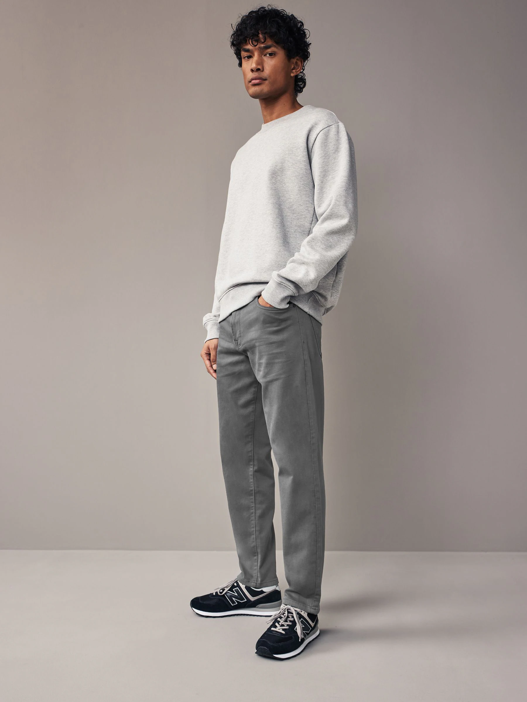 Antracietgrijs - Slim Fit - Comfortabele stretchjeans