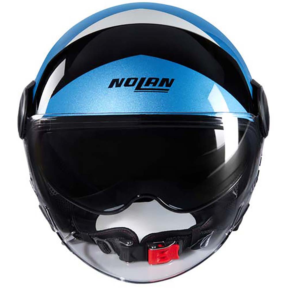 Nolan - Casque N21 Visor Tangente Noir / Bleu / Argent / Brillant
