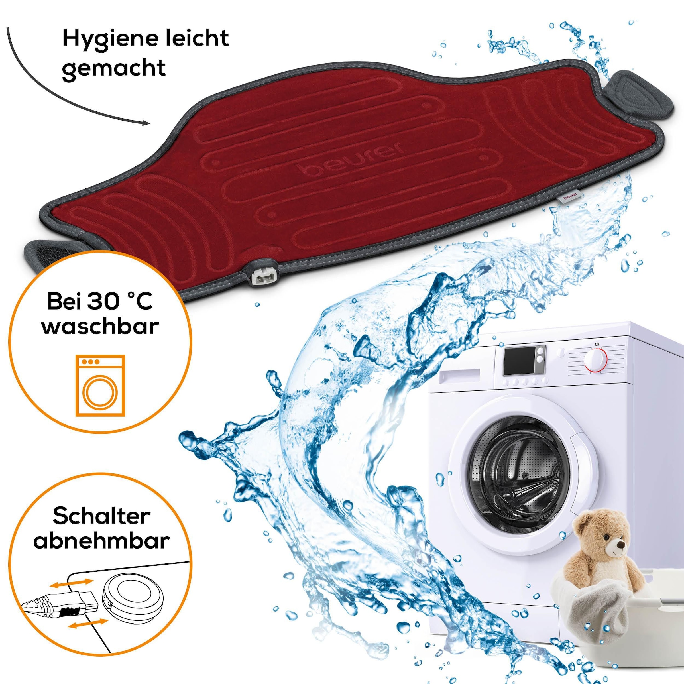 BEURER Heizkissen »HK 55 Easyfix, multifunktional anwendbar für Bauch, Rücken, Gelenke« Mit integriertem Gummiband mit Klettverschluss für einfache Fixierung