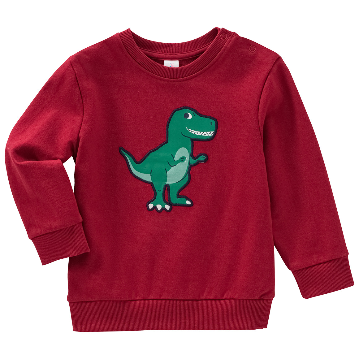 Topomini Baby Sweatshirt mit Dino-Applikation dunkelrot