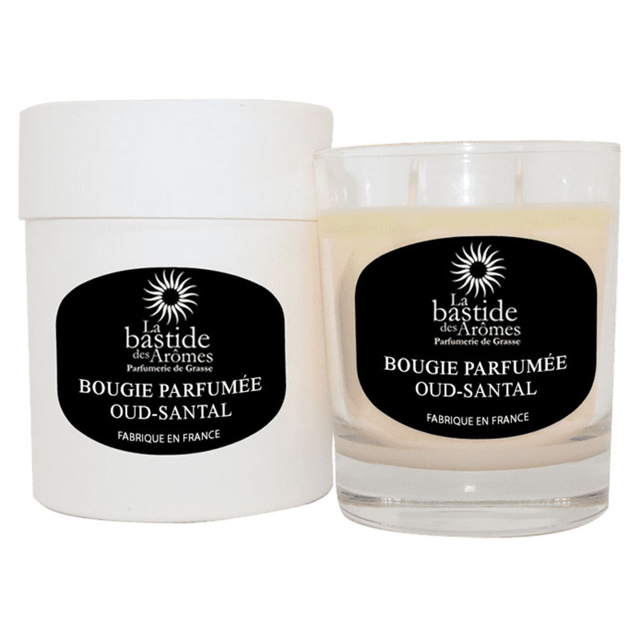 La Bastide des Arômes Bougie parfumée Oud Santal - 2 mèches 60h