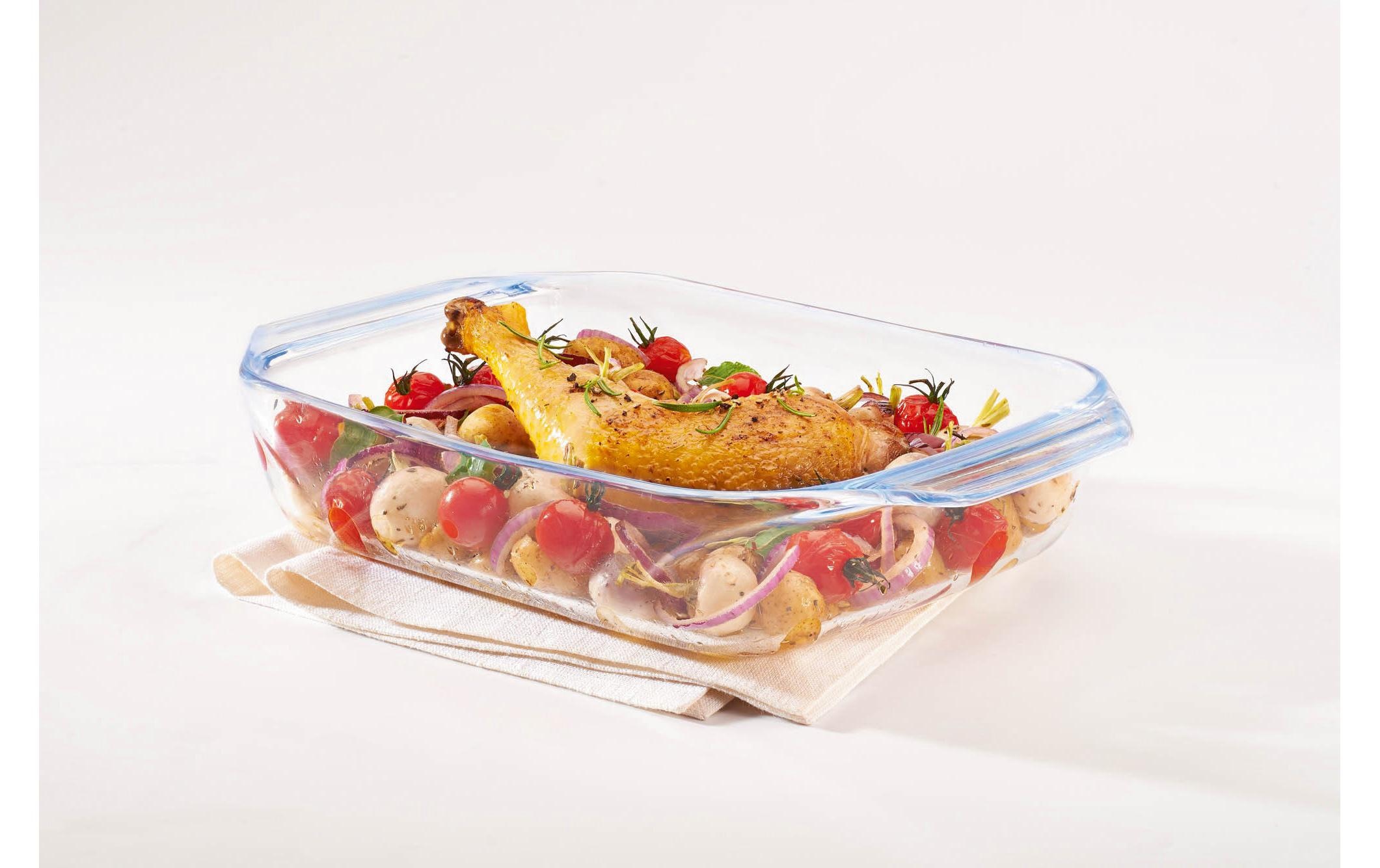 PYREX Auflaufform »Pyrex 27 x 17 cm Eckig, Transparent« Glas 1 Stk. tlg.