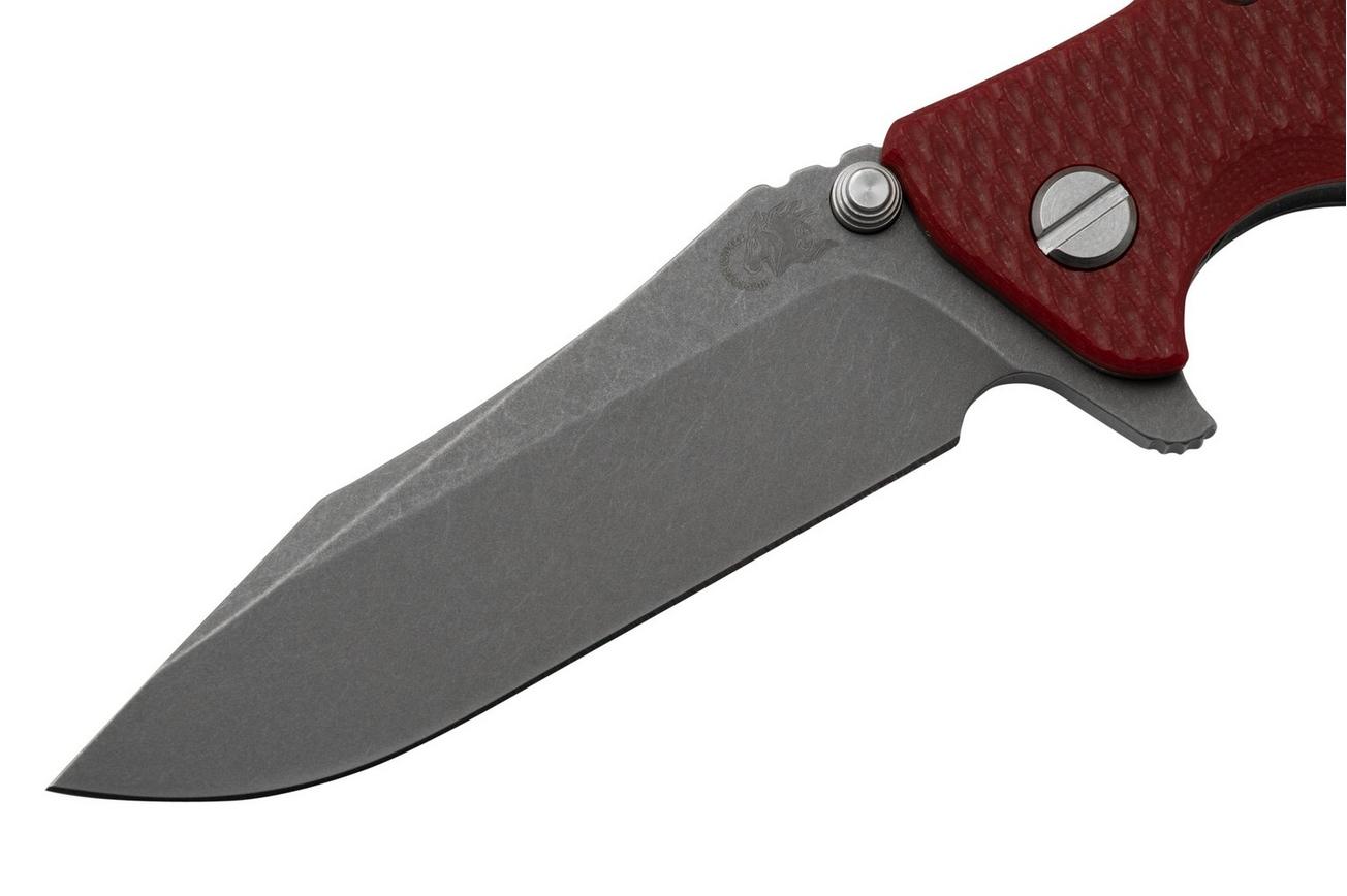 Rick Hinderer Eklipse 3.5” Spearpoint S45VN, Working Finish, Red G10, zakmes