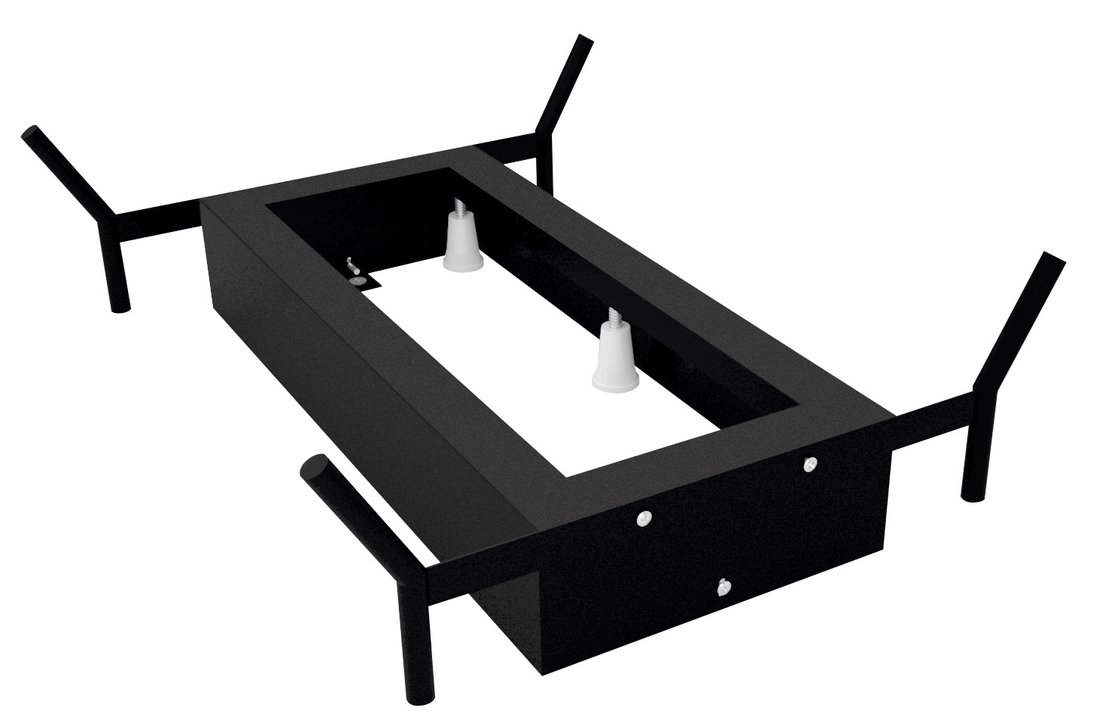 Polysan Reduta badpoten frame 150x75cm zwart mat