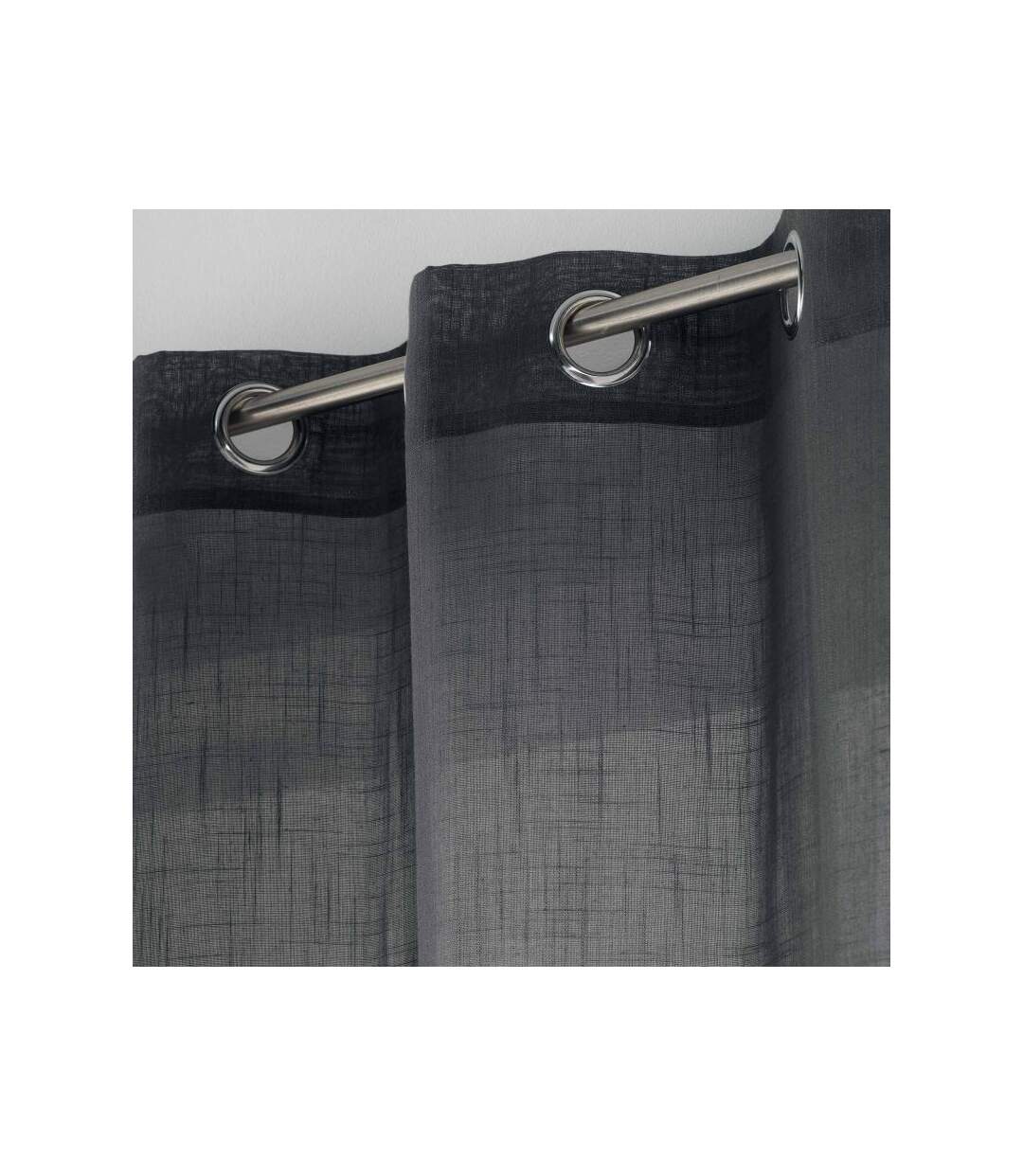 Rideau Voilage à Œillets Zazy 140x280cm Anthracite