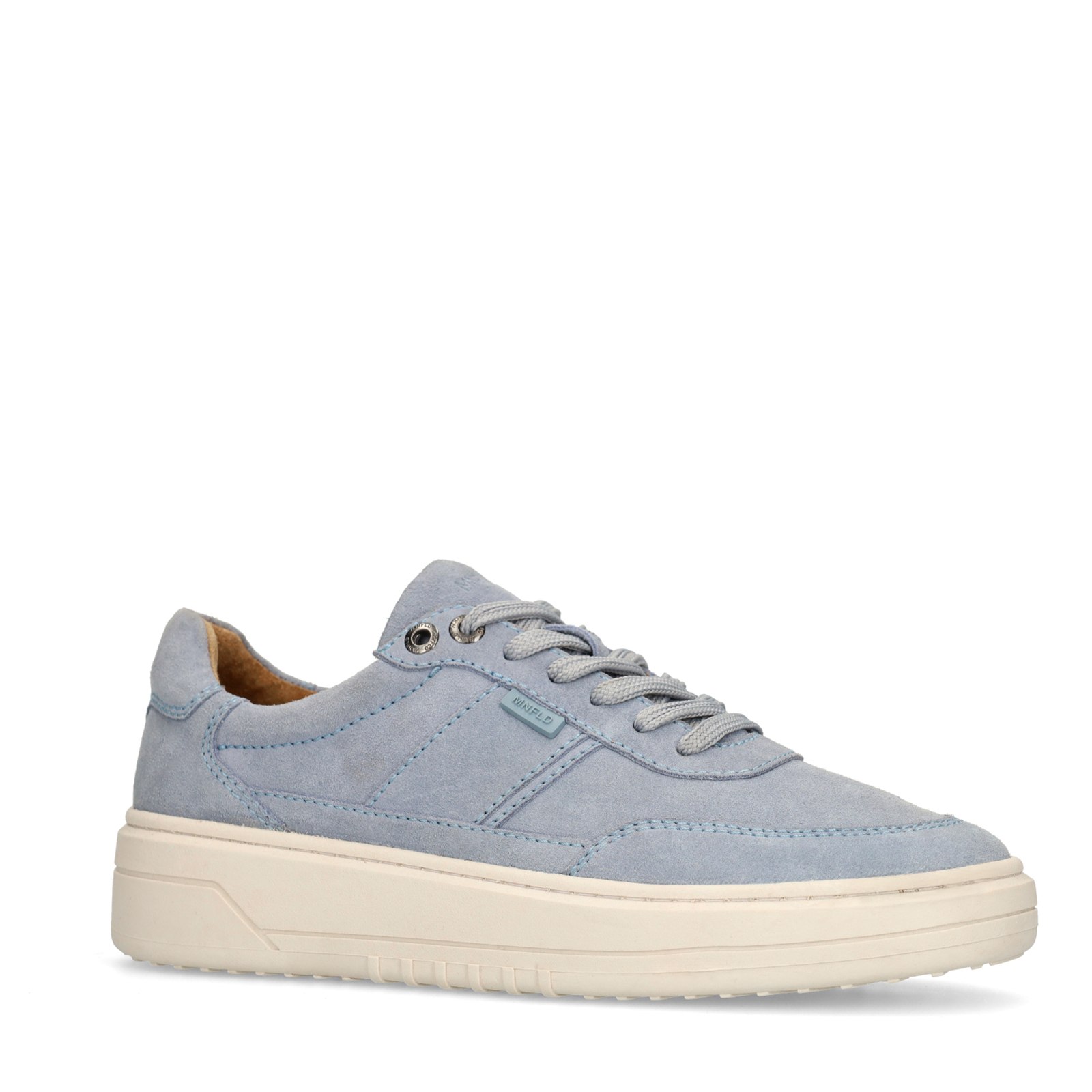 Blauwe suède sneakers
