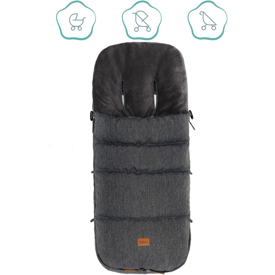 fillikid Winterfußsack Kinley Melange Hellgrau