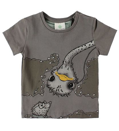 En Fant T-Shirt - M?rkeGrå m. Struds