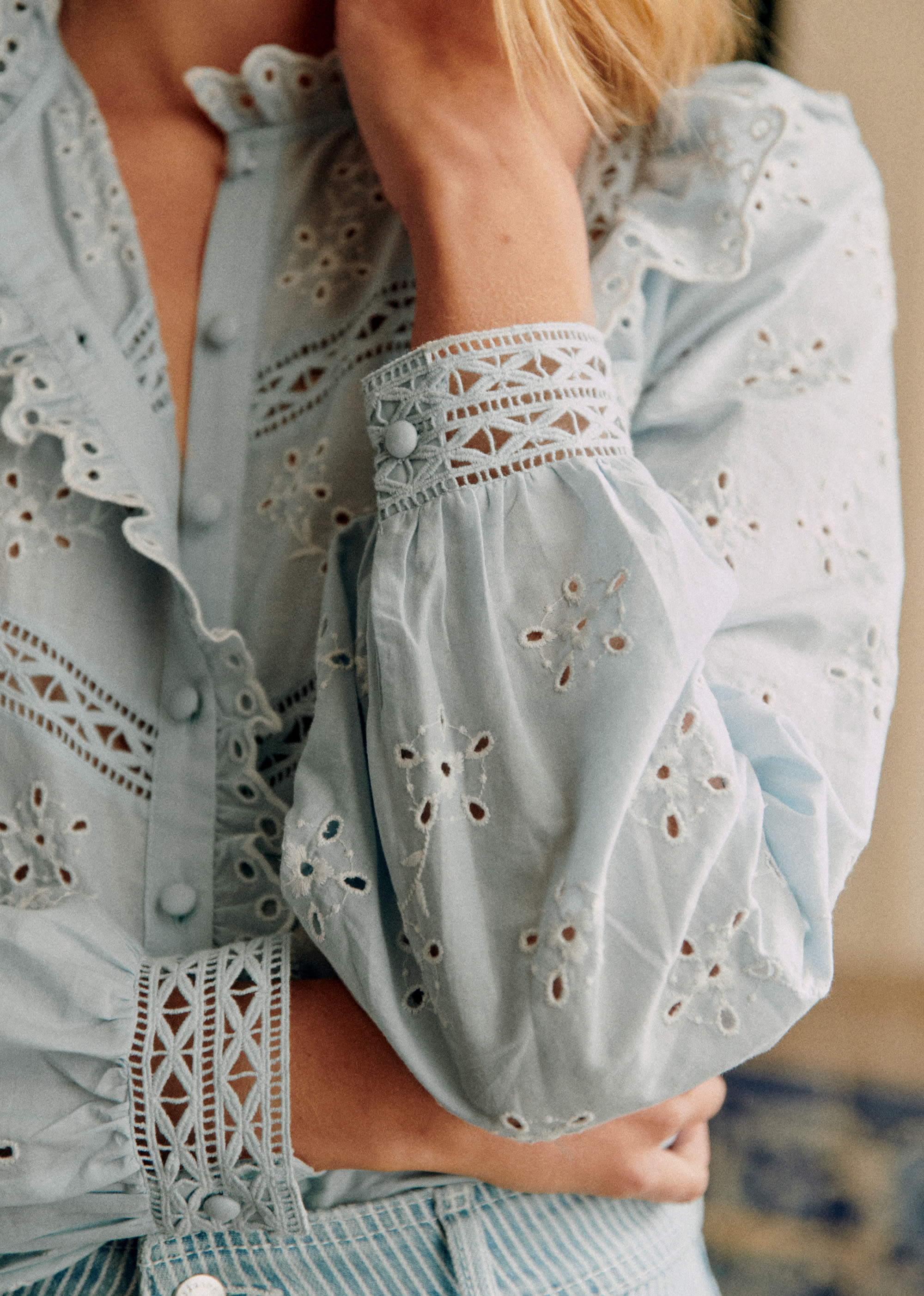 Chemise Irma - Bleu clair écru - E-SHOP/CHEMISES & BLOUSES 5905244