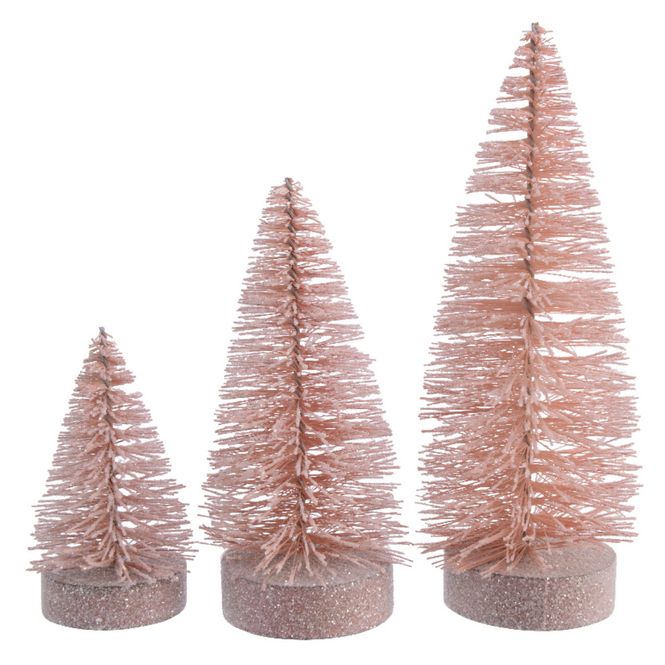 Tannenbaum-Set - rosa - 3-teilig