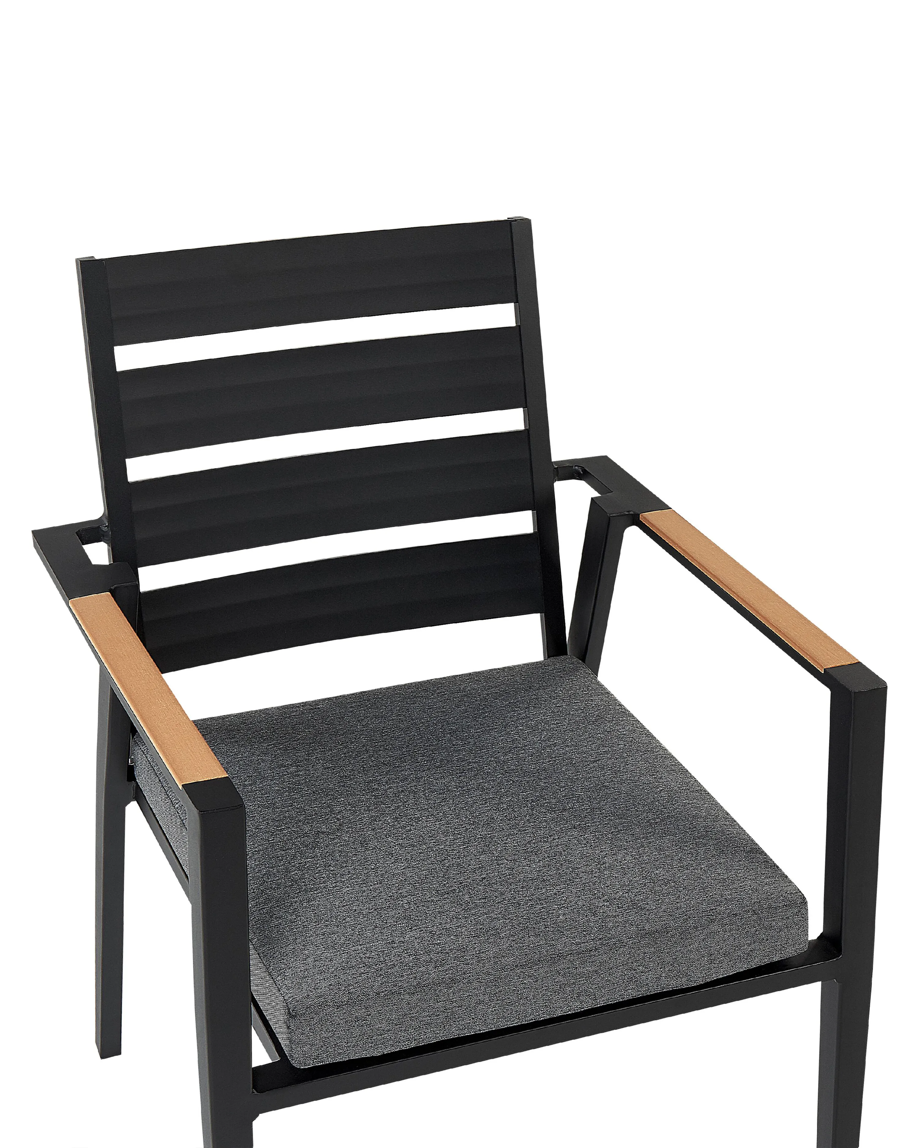 Set van 4 stoelen met zitkussen TAVIANO Metaal Zwart