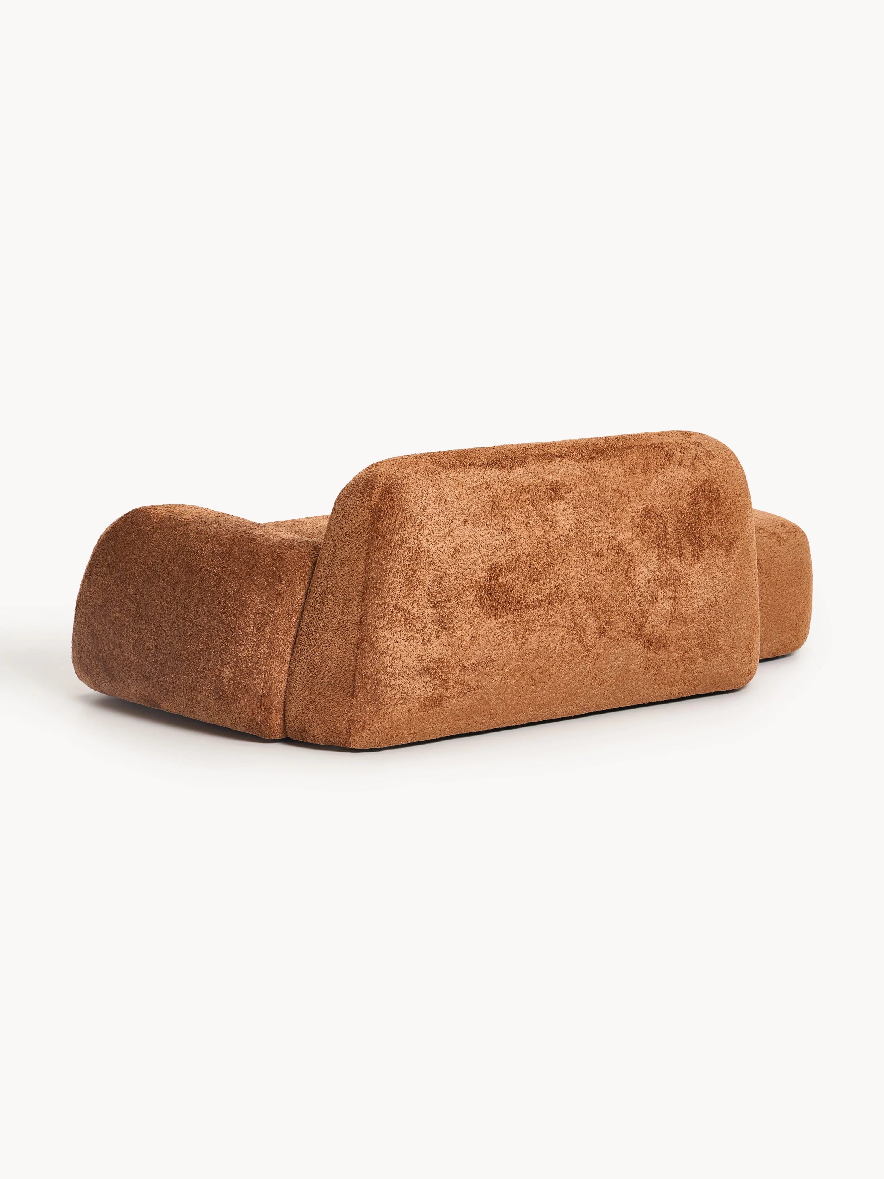 Teddy bouclé bank Wolke (2-zits) met chaise longue