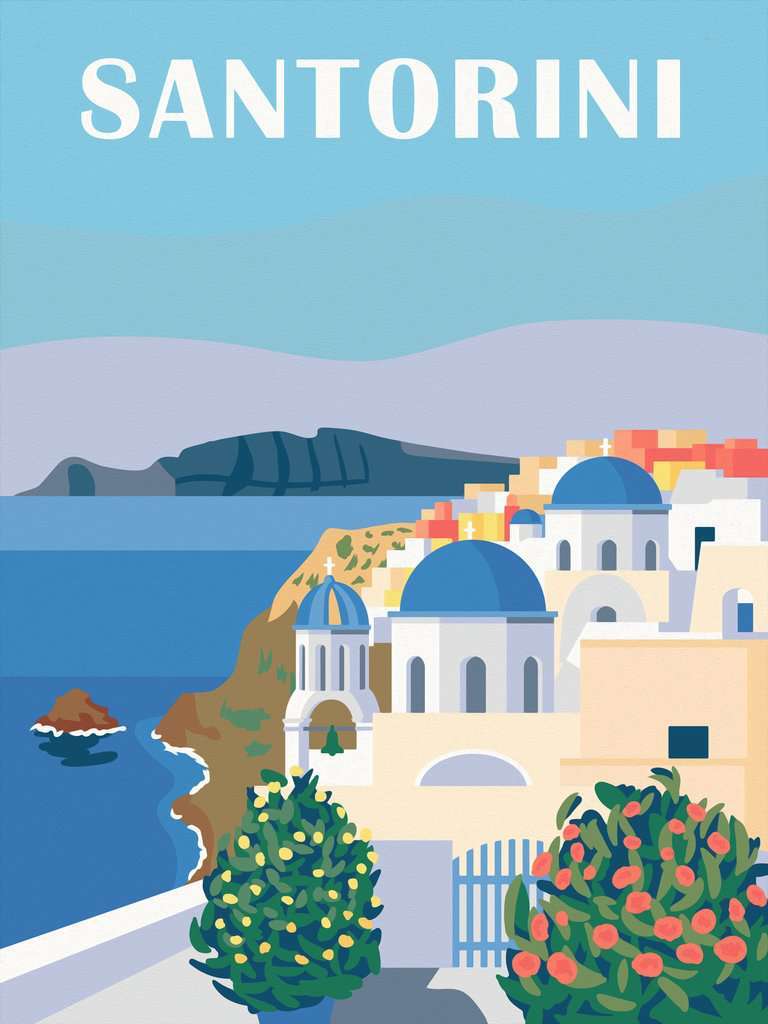 Ravensburger Spiel Leinwand Farbenfrohes Santorini