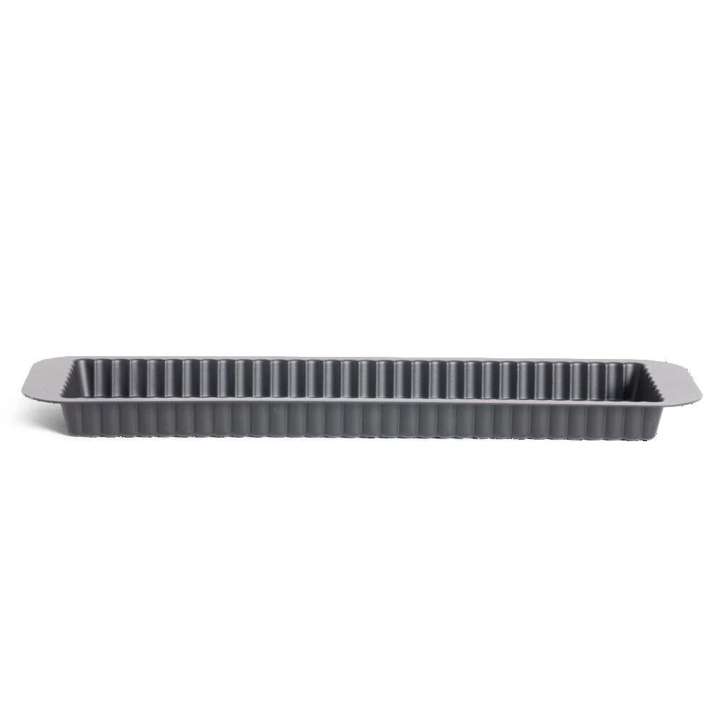 Moule à tarte rétractable acier perforé noir 35x11xH2,5cm