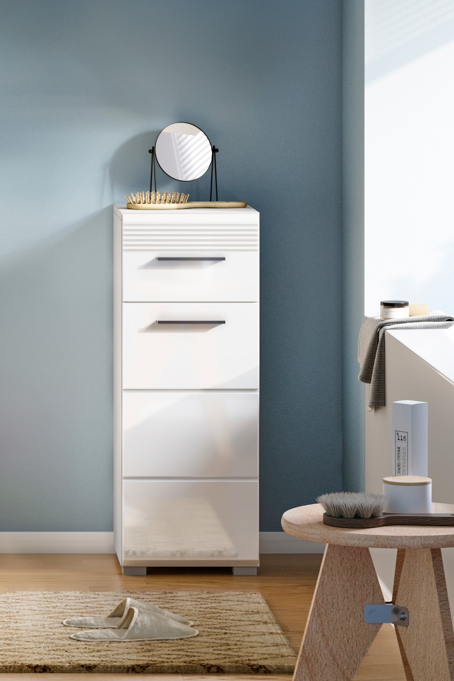 INOSIGN Unterschrank »Malmö, Breite 30 cm, 1 Tür (Türanschlag wechselbar), 1 Schubkasten« in verschiedenen Farben erhältlich, Badmöbel, Badschrank, Kommode, Bad
