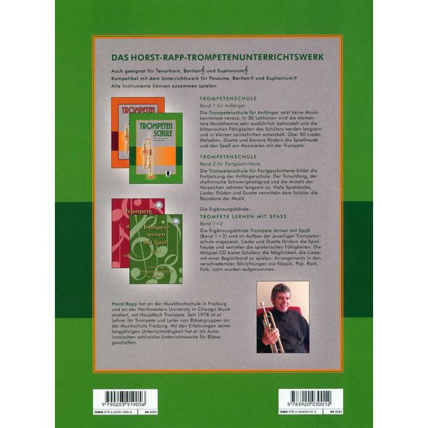 Horst Rapp Verlag Trompetenschule 1 für Anfänger