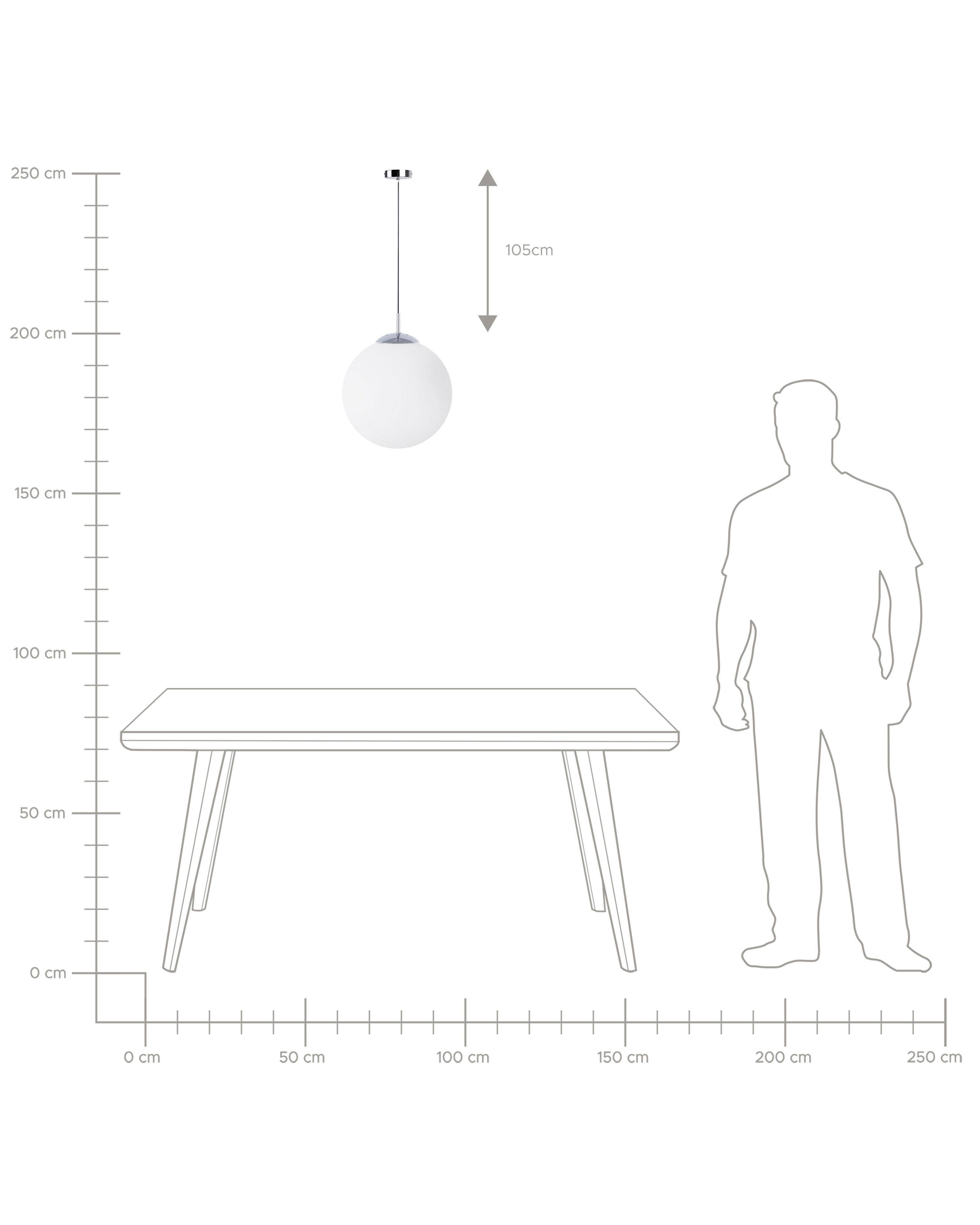 Hanglamp BARROW Glas Wit
