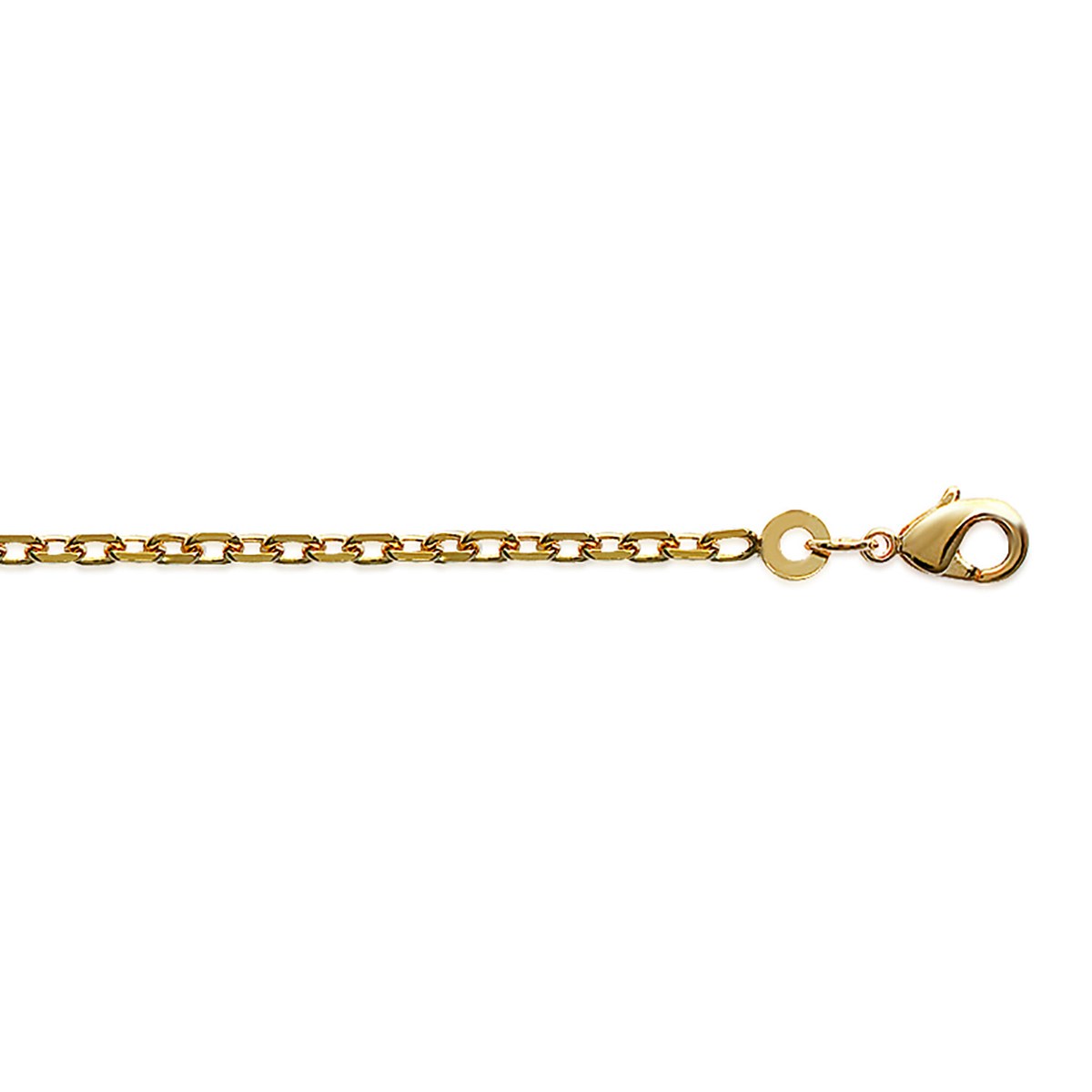 Chaîne maille forçat plaqué or 750/1000 45cm