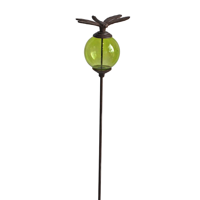 Tuteur boule libellule vert 10x117cm
