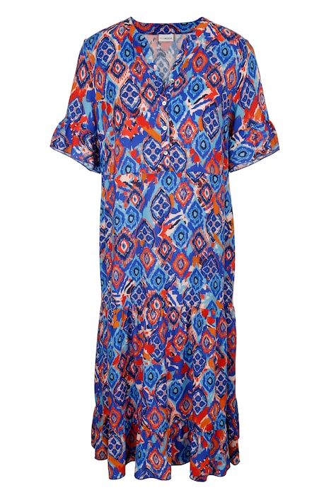 Kleid, Alloverdruck, langer Halbarm