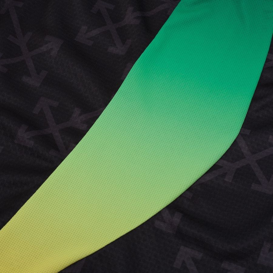 Milan AC X Off-White Maillot d'Entraînement Avant-Match Fermeture Éclair 1/4 - Noir/For All Time Red ÉDITION LIMITÉE