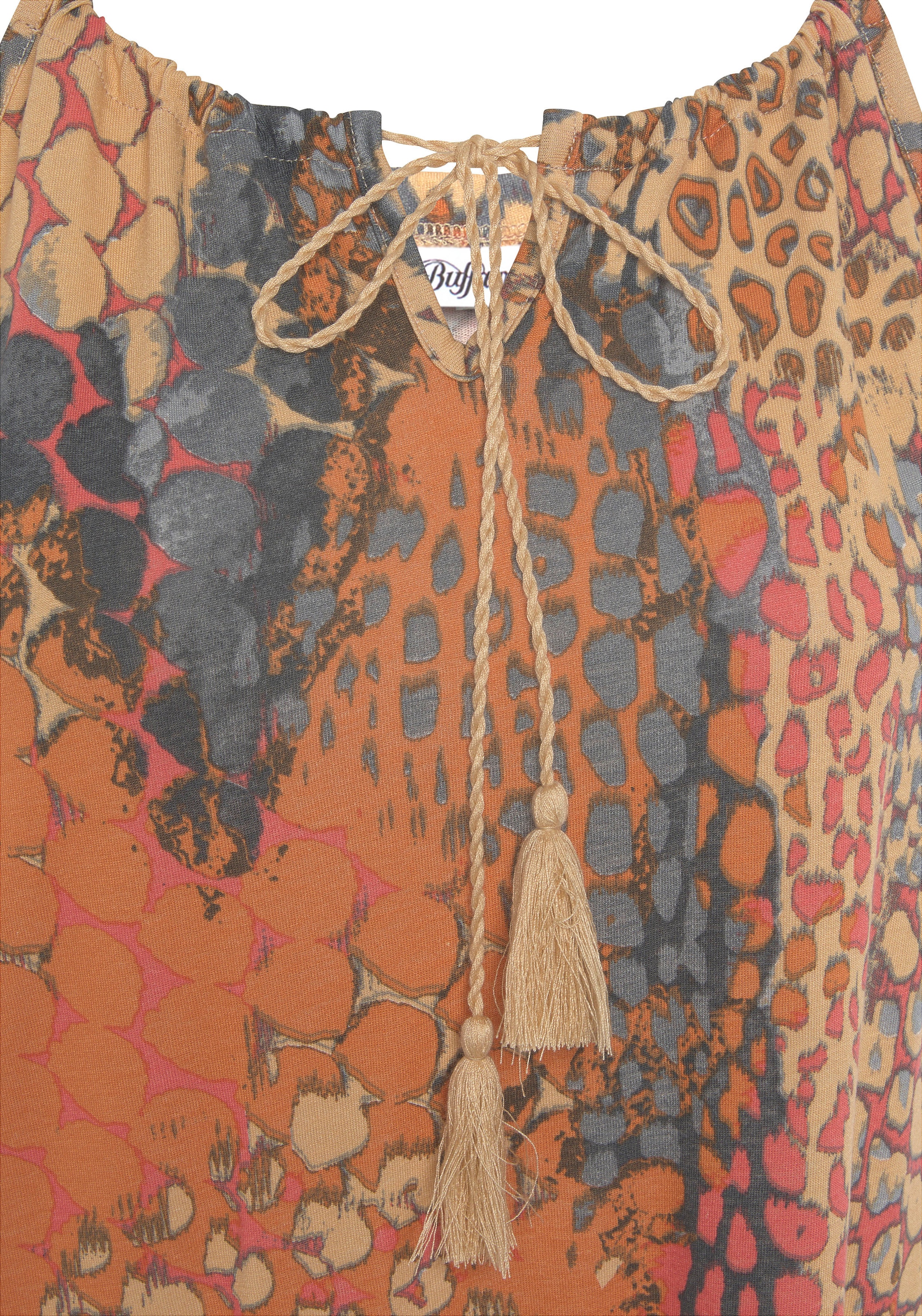 Buffalo Strandtop , mit Animalprint, leichtes Blusentop, figurbetont