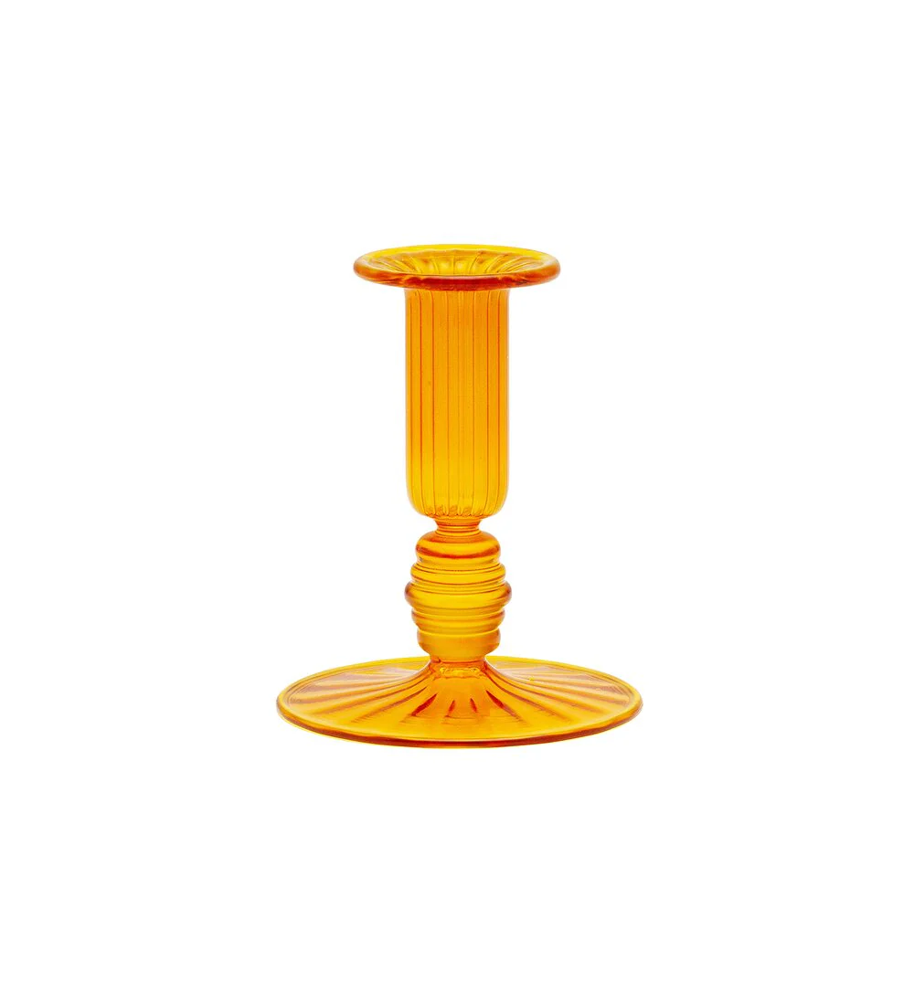 Anna + Nina  Liquid Gold lysestage, orange - H11 cm.