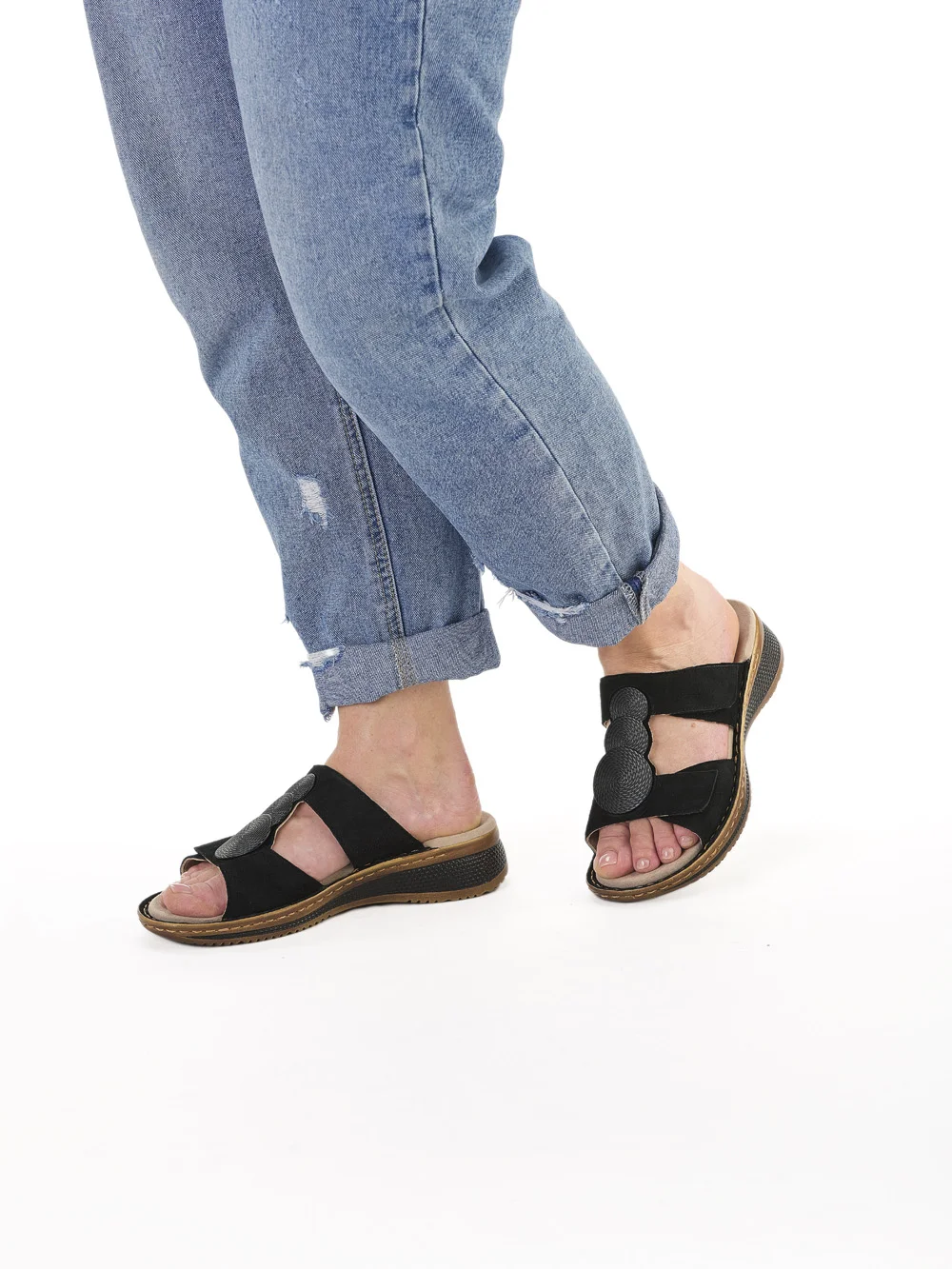 Pantolette Hawaii schwarz