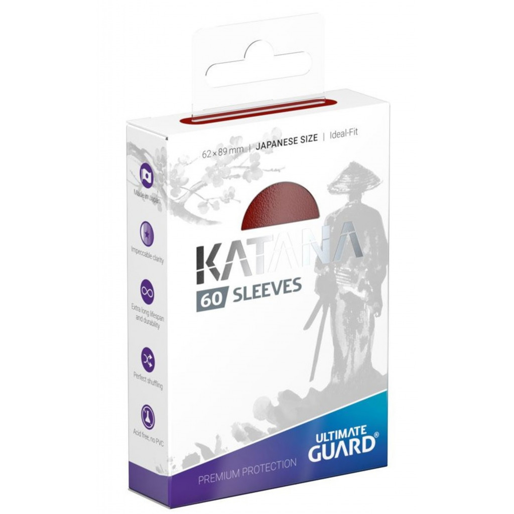 Ultimate Guard 60 pochettes Katana Sleeves format japonais Rouge