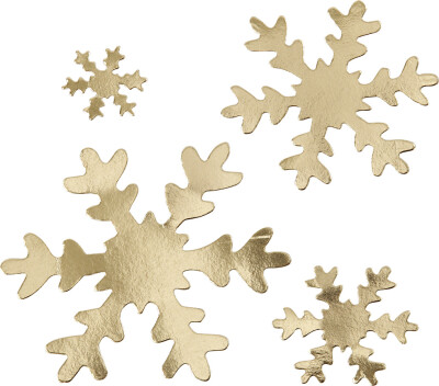 Snefnug - Ø 3+5+8+10 CM - 350 G - Guld - 16 Stk