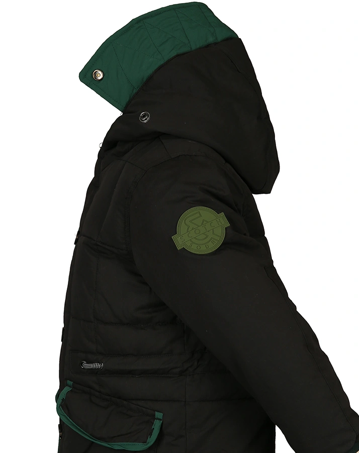 Stepp-Jacke GET READY mit Teddyplüsch in schwarz