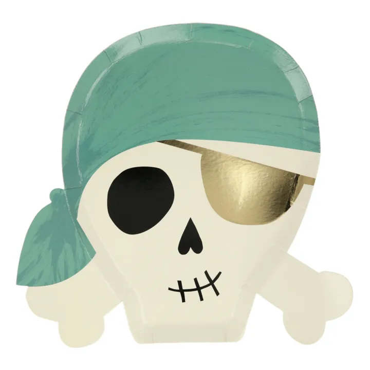 Meri Meri Assiettes en carton Pirates - Set de 8