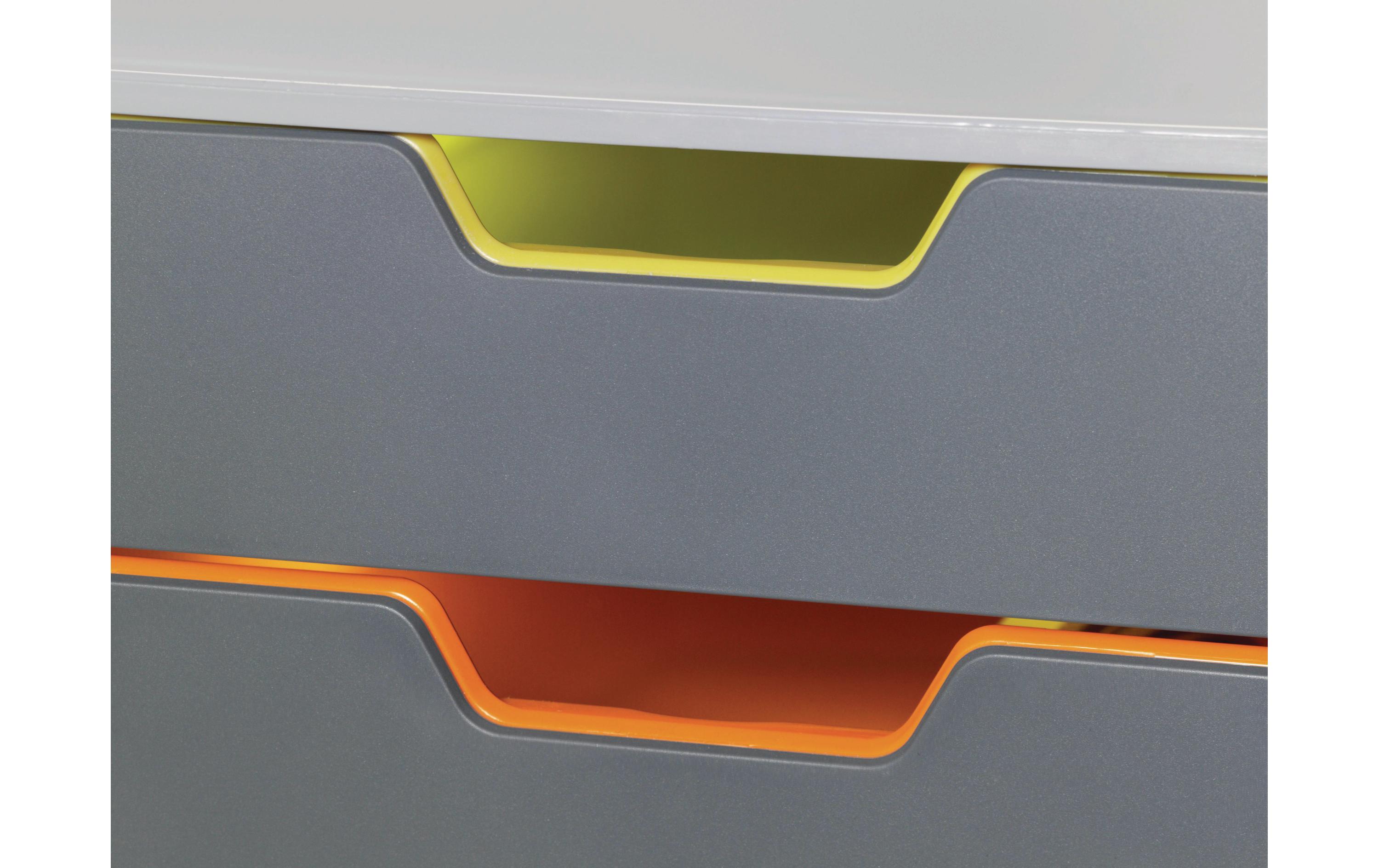 Schubladenbox Varicolor 5Mit fünf farbigen Schubladen